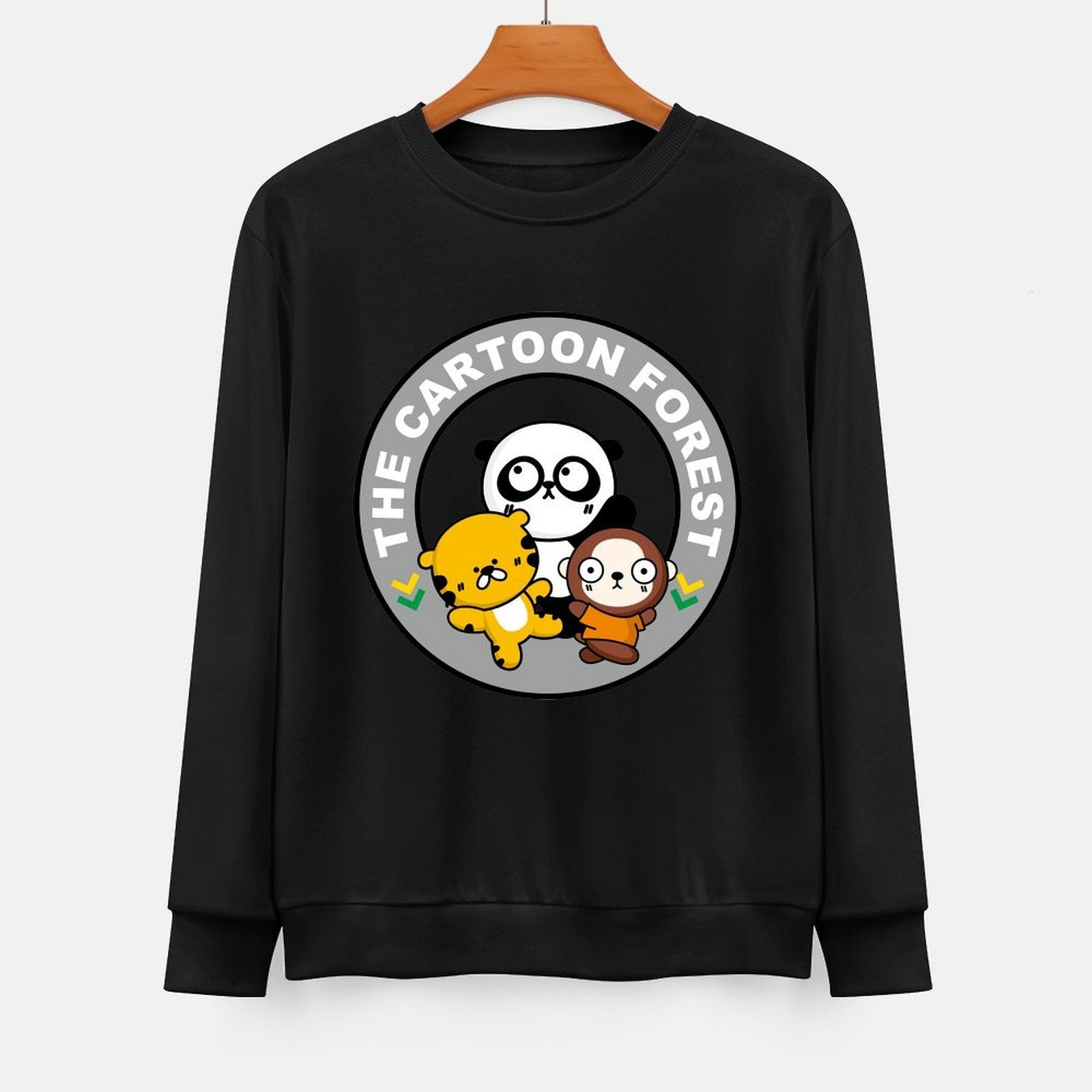 Front Patterned Long Sleeve TopMidweight Batch-Printed